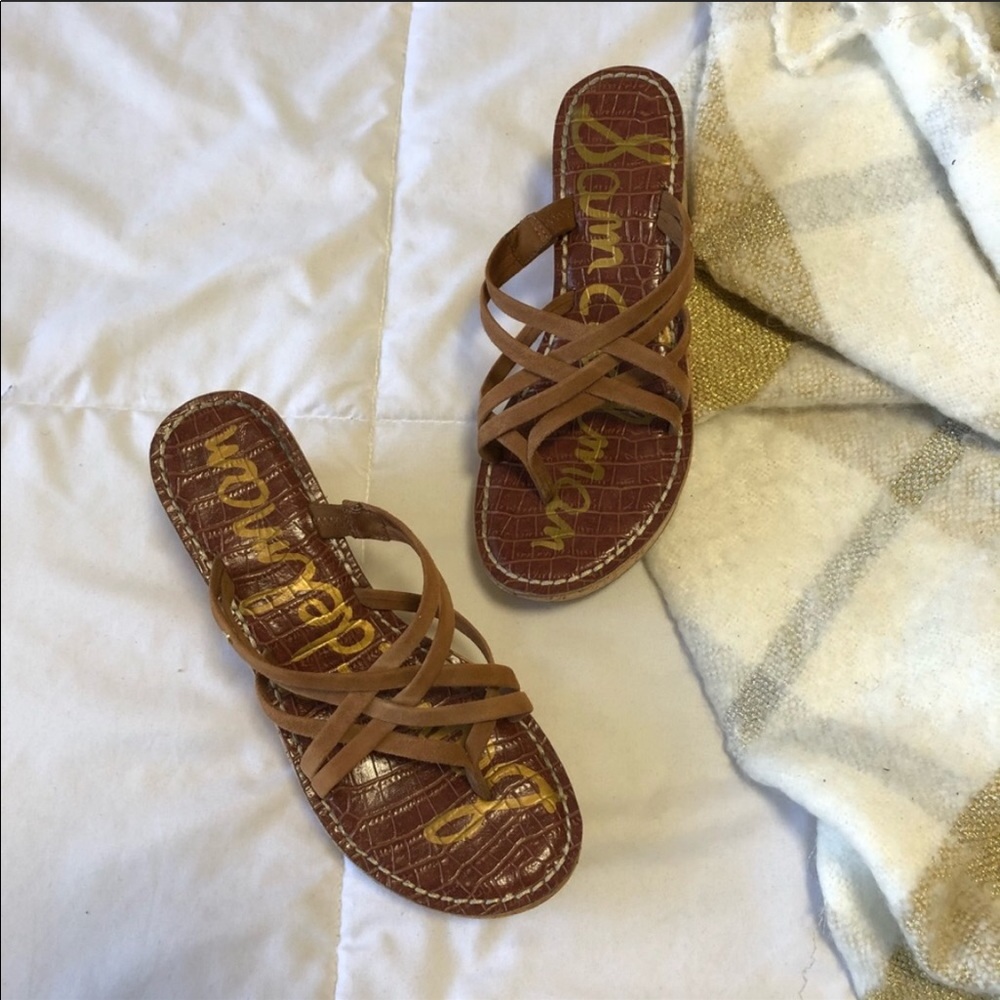 Sam Edelman randy 3D suede wedge sandal sz. 8m